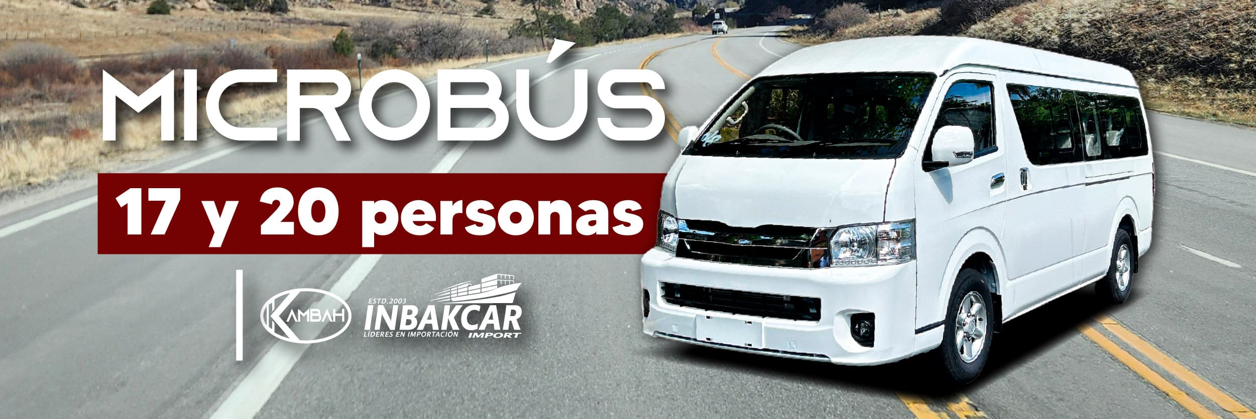 Microbus de 17 y 20 personas nuevo marca Kambah